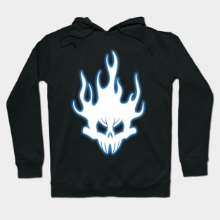 White Flaming Skull Hoodie